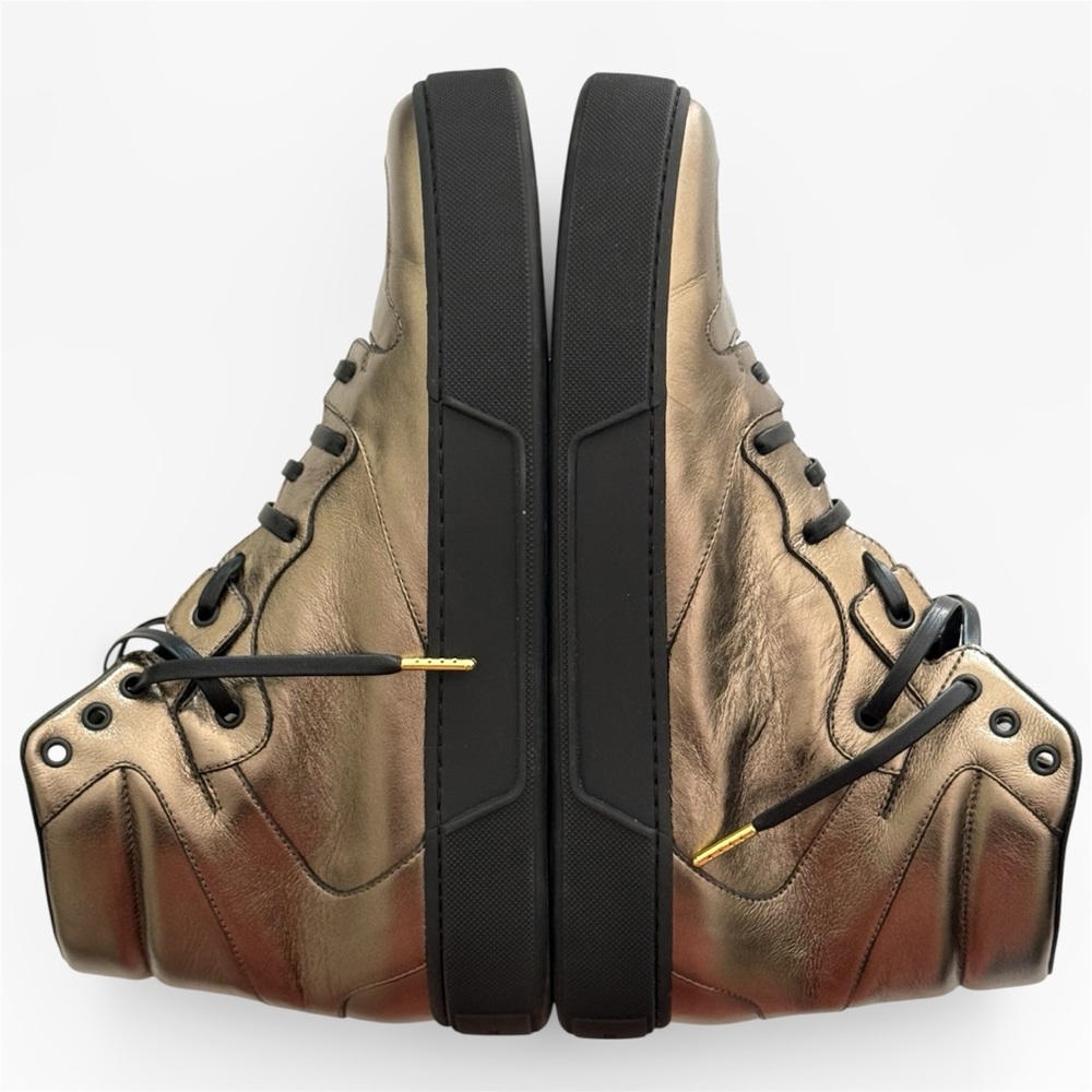 Balenciaga X Vintage Balenciaga Leather Hi-Top Sneakers in Metallic Men's EU 45 - Picture 3 of 7